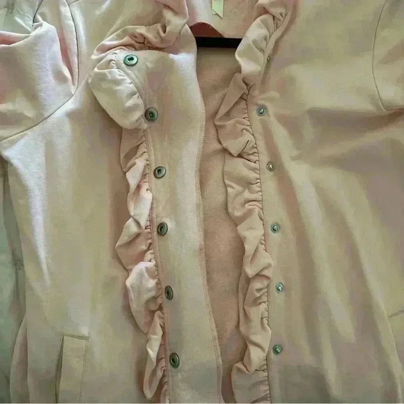 Matilda Jane Mallowcream Happy & Free Pink Ruffle Jacket Sz Sm Snap Cardiganan - Picture 6 of 6